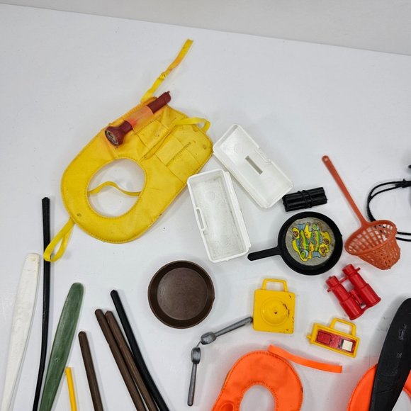 Vintage Marx Accessories Lot GI Joe Johnny West Big Jim Camping Paddle Scuba - Picture 2 of 10